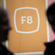 The Facebook F8 logo is displayed during the F8 Facebook Developers conference on May 1, 2018 in San Jose, California.